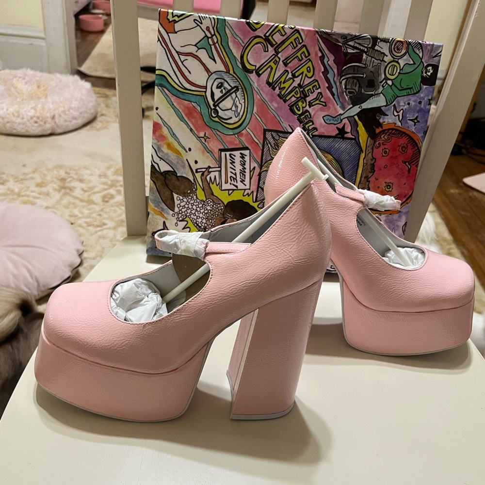 Jeffrey Campbell pastel pink platforms, NWT, Size 7